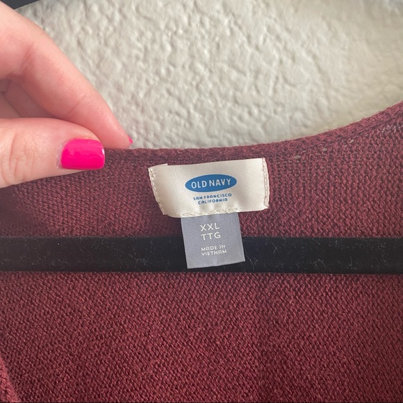 Burgundy Tunic Sweater - Picture 3 of 5